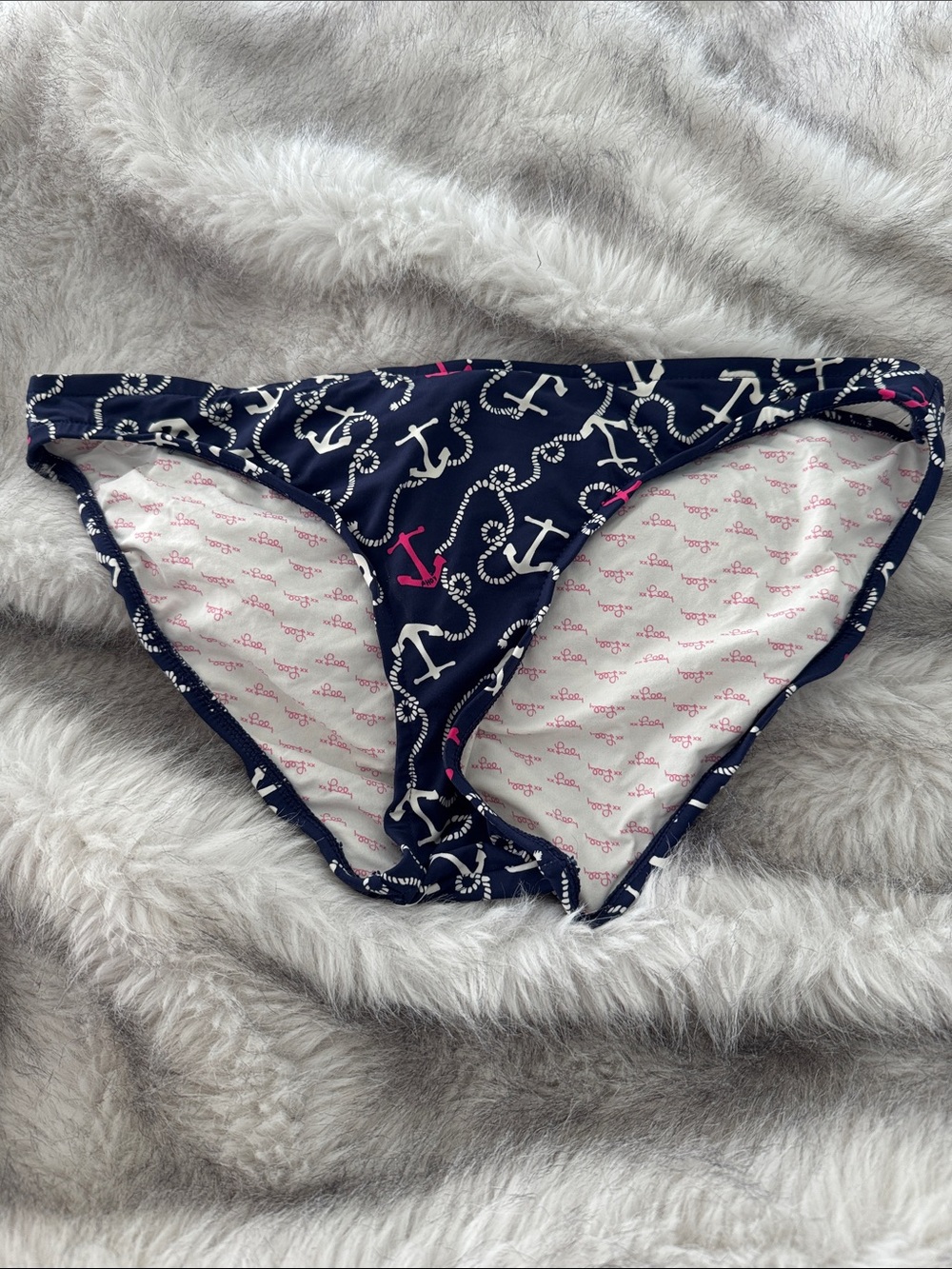 Lilly Pulitzer Navy Anchor-Print Bikini Bottom - Women's Swim